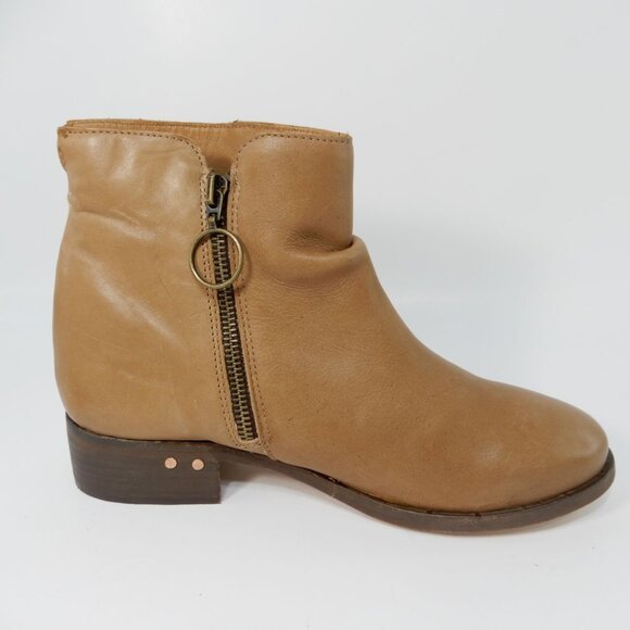 Beek Quail Slouchy Zip Bootie Size 8 Saddle Brown Leather Zipper Handmade NEW - Picture 11 of 16